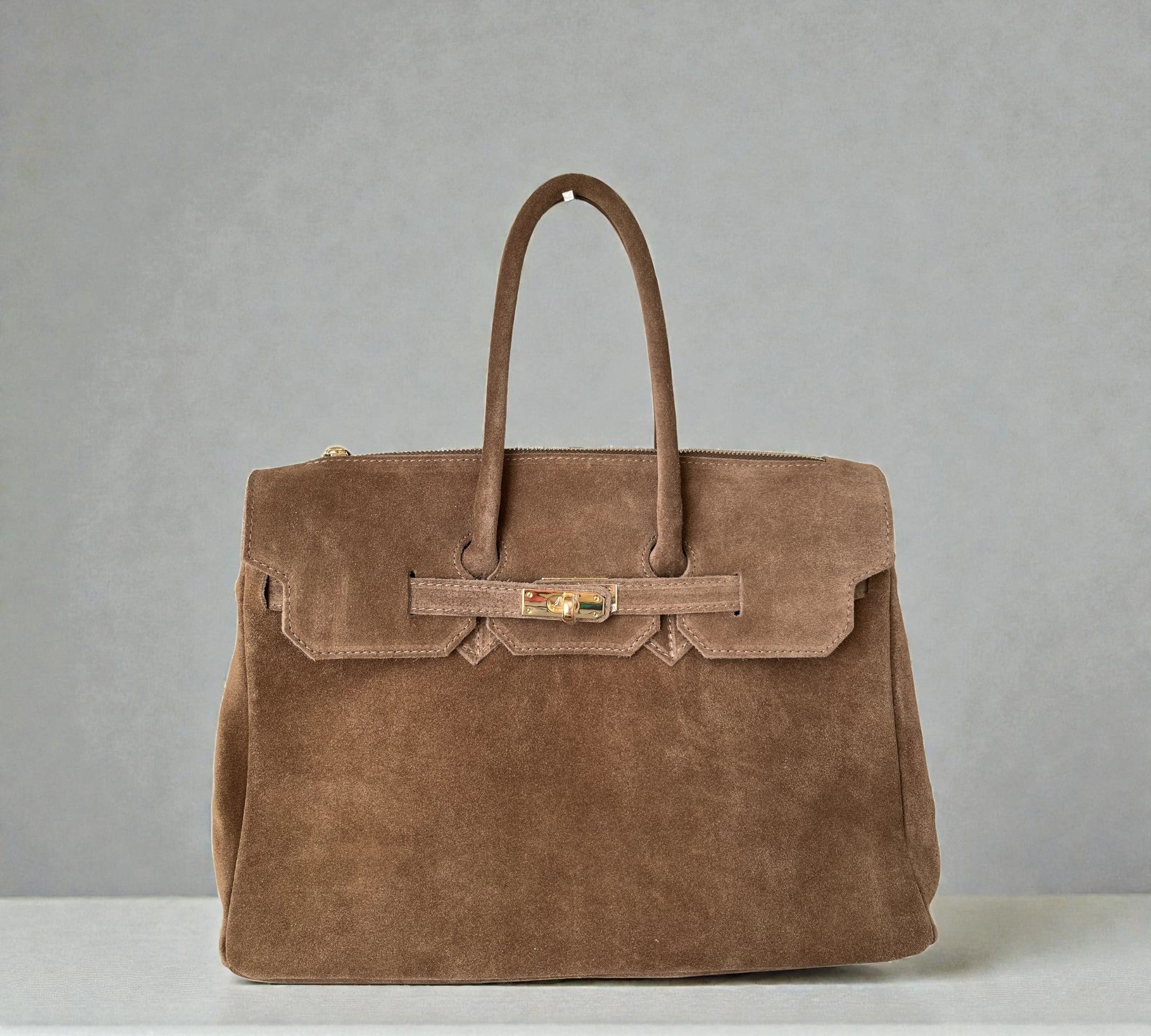 sac à main en cuir suede made in italy