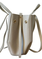 sac cabas ivoire double anses en cuir made in italy - Fiorella