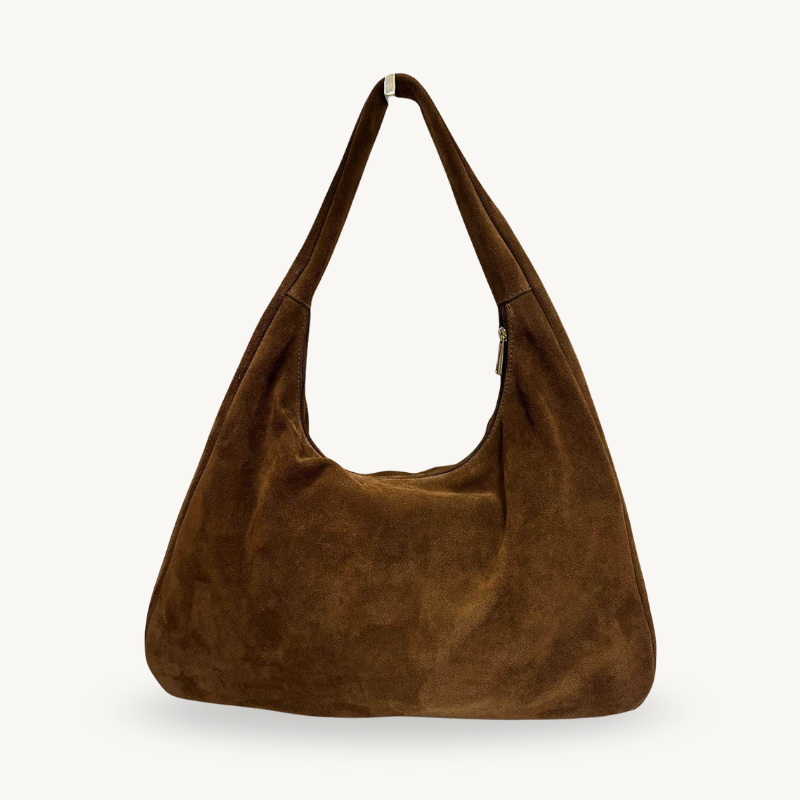 Sac hobo camel en daim made in Italy - Fiorella
