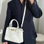 Sac à bandoulière blanc en cuir fabriqué en Italie - Fiorella