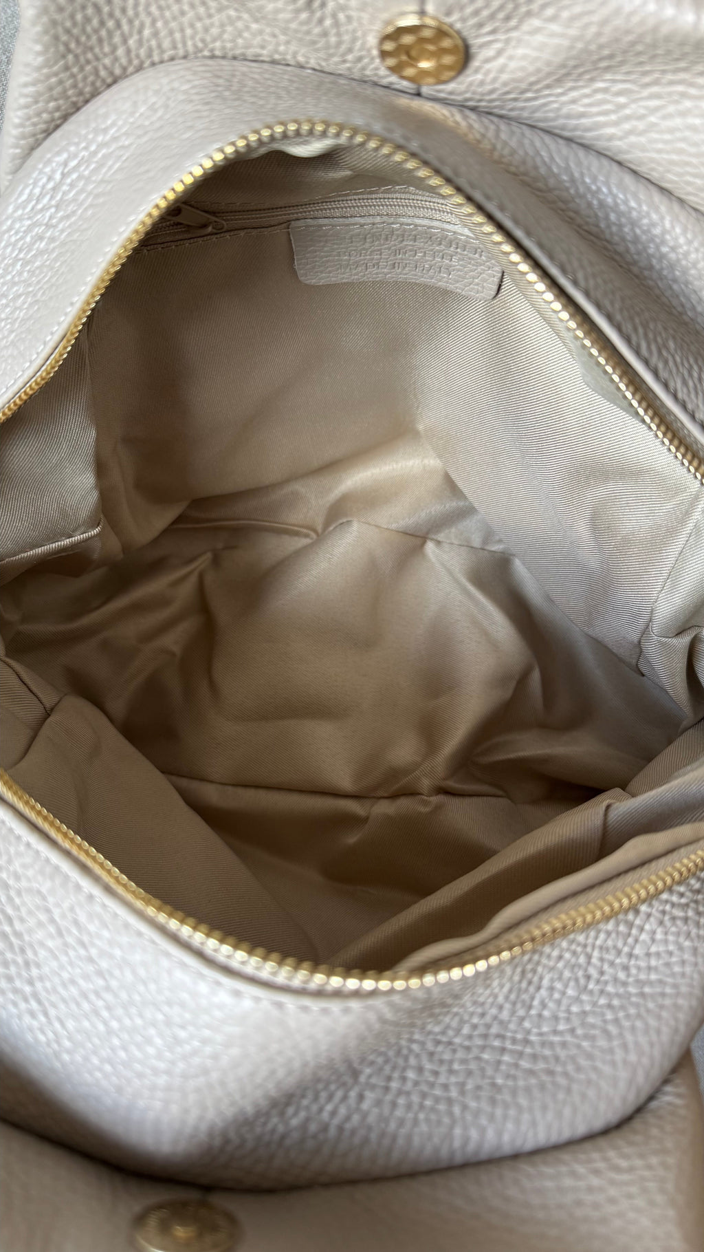 Sac à dos taupe en cuir pour femme made in italy