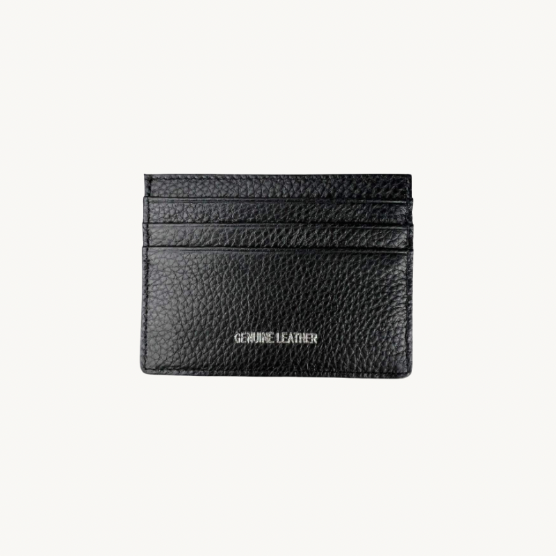 Porte-cartes noir en cuir made in Italy - Fiorella