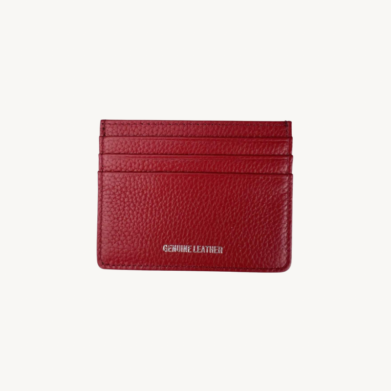 Porte-cartes rouge en cuir made in Italy - Fiorella
