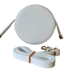 Sac seau en cuir blanc et cannage made in Italy