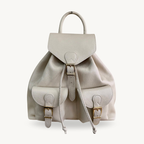 Sac à dos crème en cuir pour femme made in italy - Fiorella