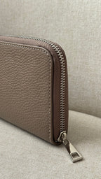 Portefeuille taupe en cuir made in Italy - Fiorella