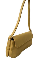 Sac baguette jaune en cuir fabriqué en Italie - Fiorella
