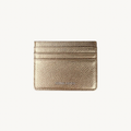 Porte-cartes doré en cuir made in Italy - Fiorella