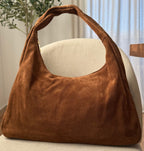 Sac hobo camel en daim made in Italy - Fiorella