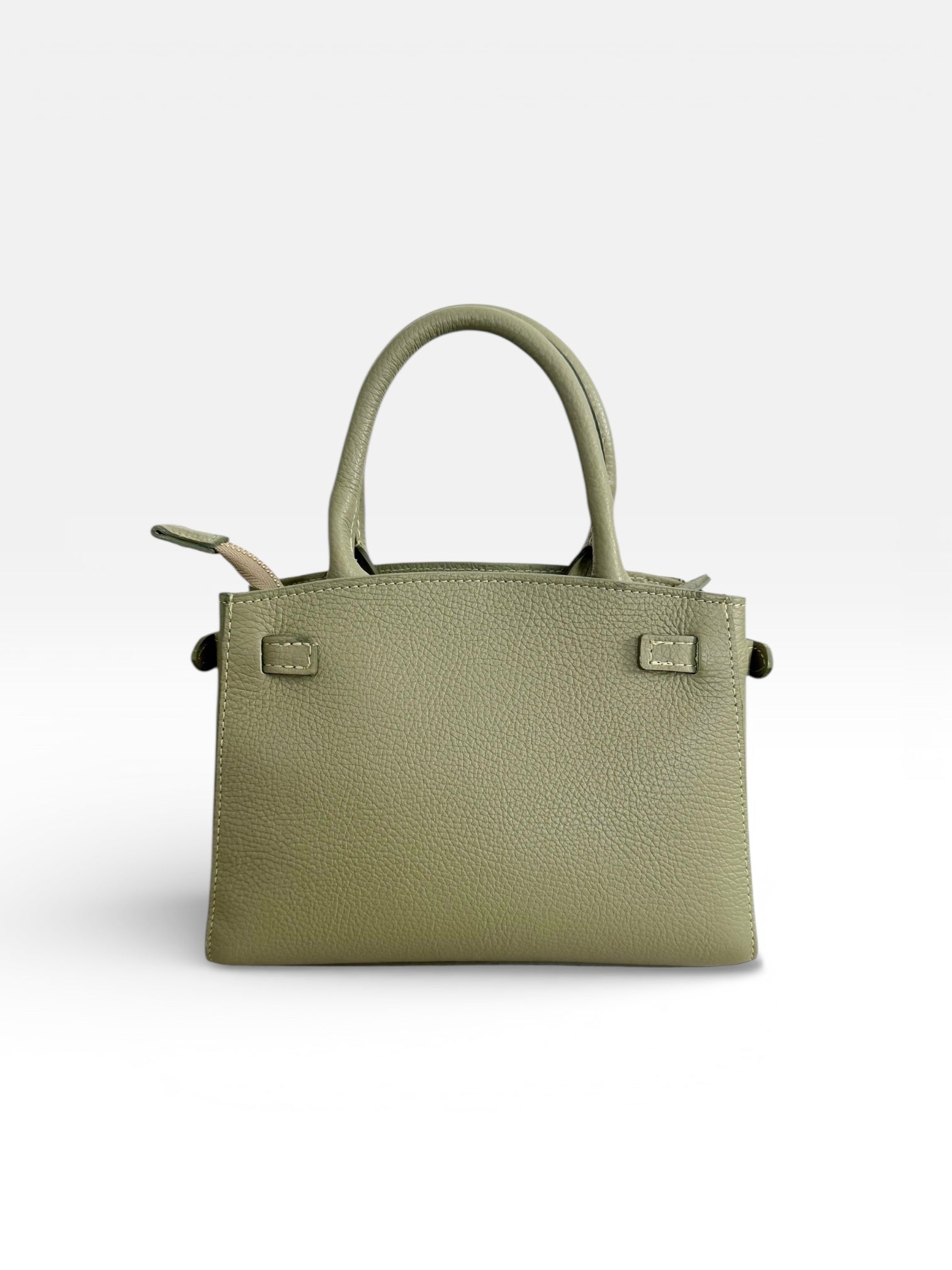 Sac à bandoulière vert sauge en cuir fabriqué en Italie - Fiorella