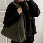 Sac hobo kaki en daim made in Italy - Fiorella