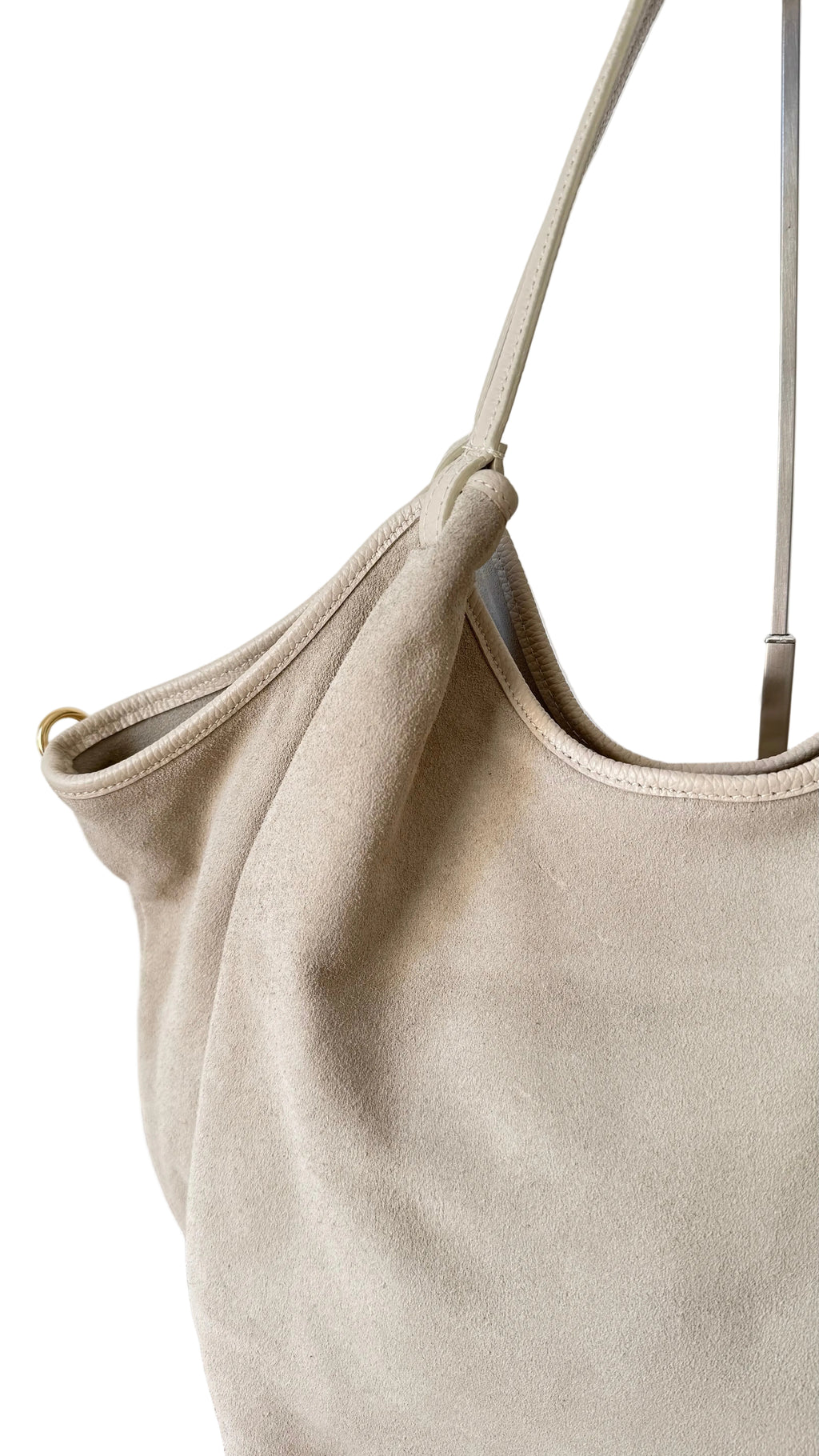 Sac cabas ivoire en daim made in Italy - Fiorella