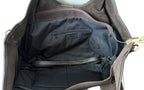 Sac cabas fourre-tout marron foncé en daim made in Italy - Fiorella