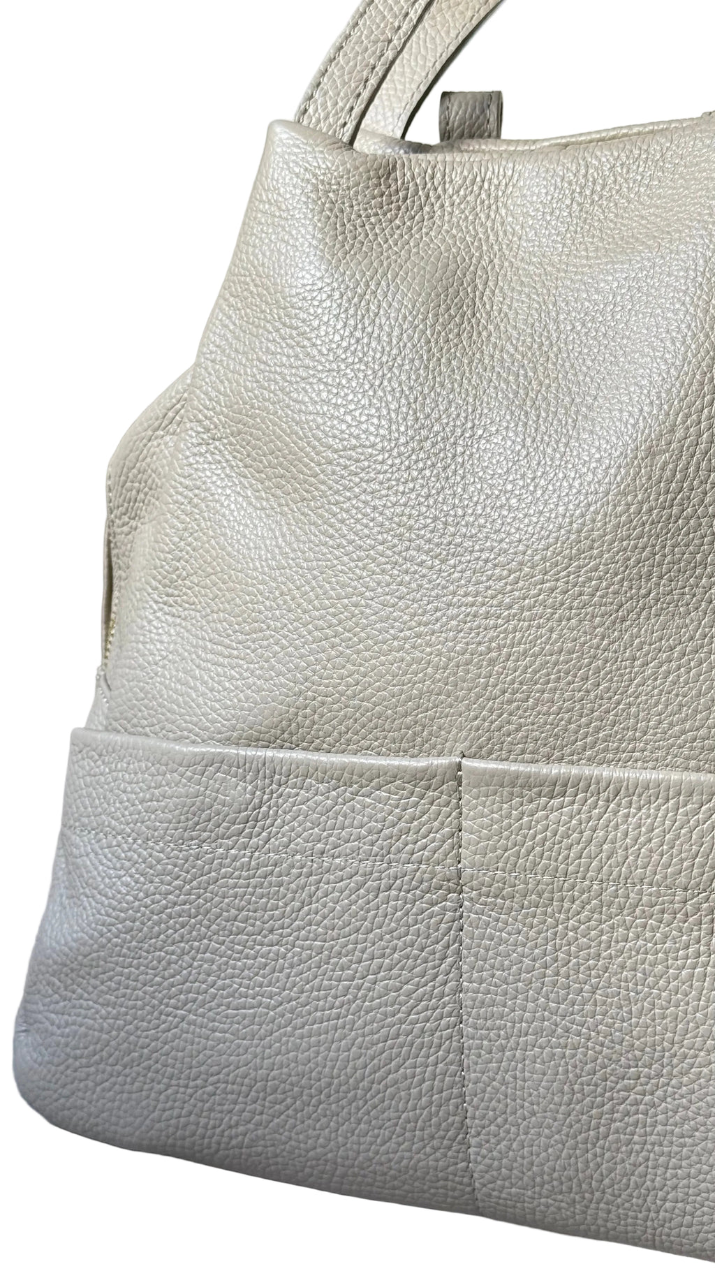 Sac à dos taupe en cuir pour femme made in italy