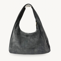 Sac hobo gris en daim made in Italy - Fiorella