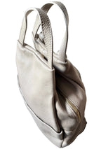 Sac à dos taupe en cuir pour femme made in italy