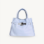 Sac à bandoulière bleu en cuir fabriqué en Italie - Fiorella
