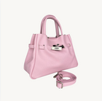 Sac à bandoulière rose en cuir fabriqué en Italie - Fiorella