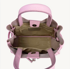 Sac à bandoulière rose en cuir fabriqué en Italie - Fiorella