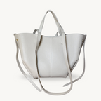 sac cabas ivoire double anses en cuir made in italy - Fiorella