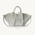 sac cabas ivoire en daim double anses made in italy - Fiorella