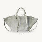 sac cabas ivoire en daim double anses made in italy - Fiorella