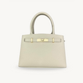 Sac à bandoulière beige en cuir fabriqué en Italie - Fiorella