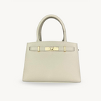 Sac à bandoulière beige en cuir fabriqué en Italie - Fiorella