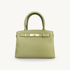 Sac à bandoulière vert sauge en cuir fabriqué en Italie - Fiorella