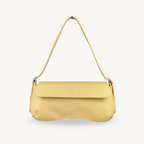 Sac baguette jaune en cuir fabriqué en Italie - Fiorella