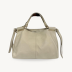 Sac à main ivoire en cuir fabriqué en Italie - Fiorella