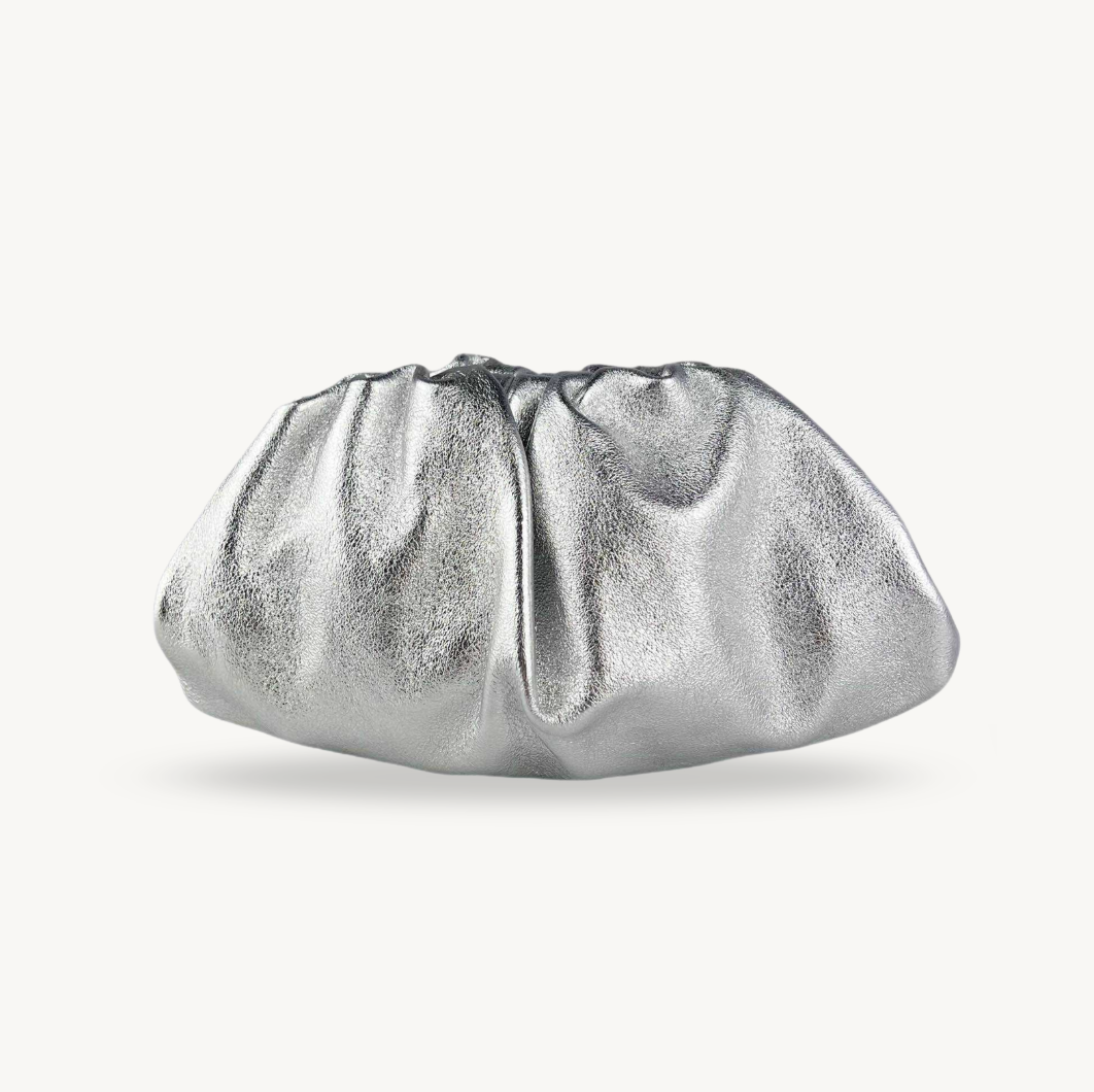 Pochette argentée femme made in italy - Fiorella