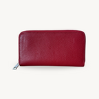 Portefeuille rouge en cuir made in Italy - Fiorella