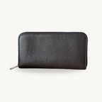 Portefeuille marron foncé en cuir made in Italy - Fiorella