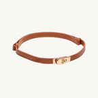 Ceinture camel en cuir pour femme made in italy - Fiorella