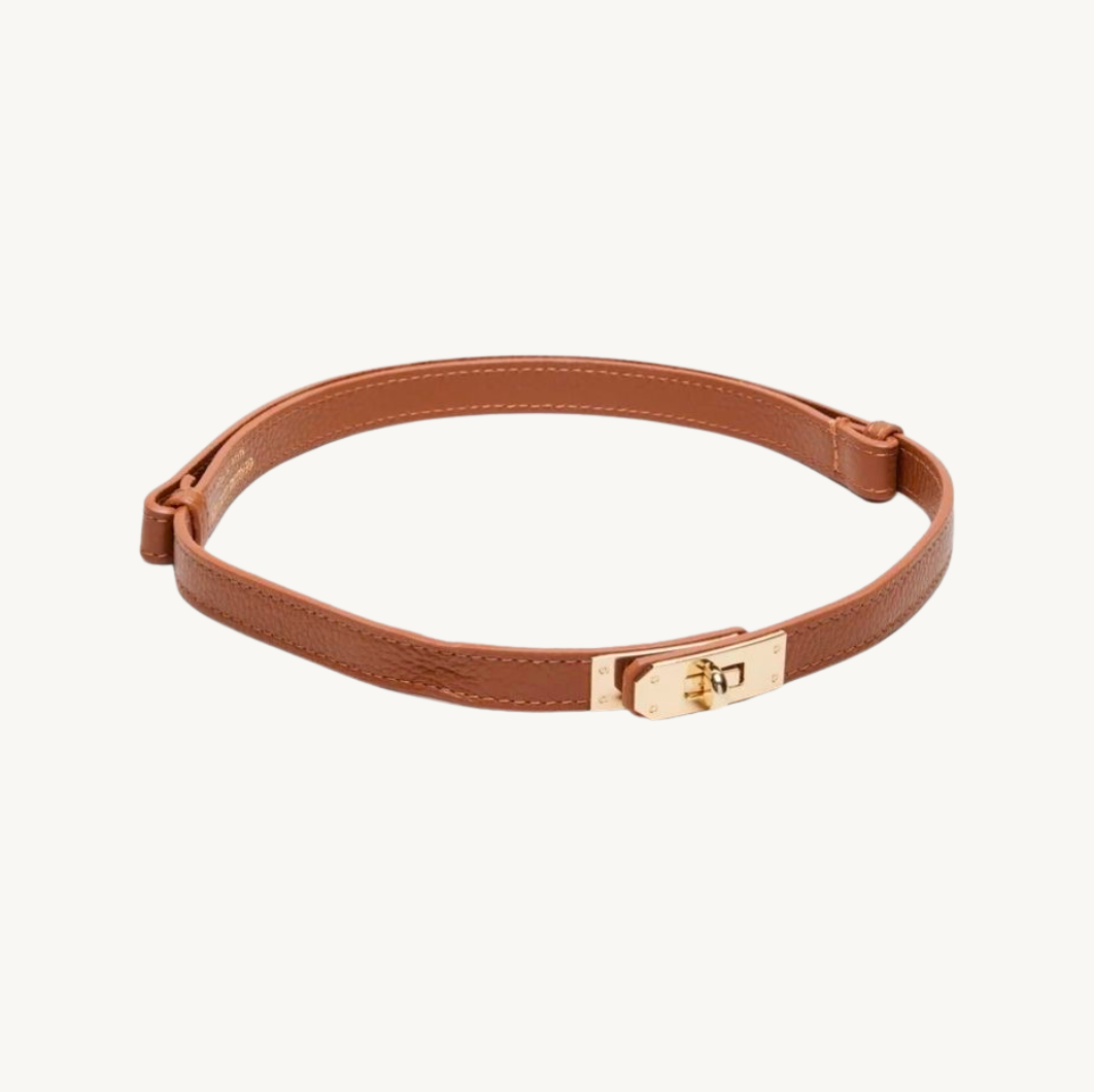 Ceinture camel en cuir pour femme made in italy - Fiorella