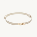 Ceinture ivoire en cuir pour femme made in italy - Fiorella