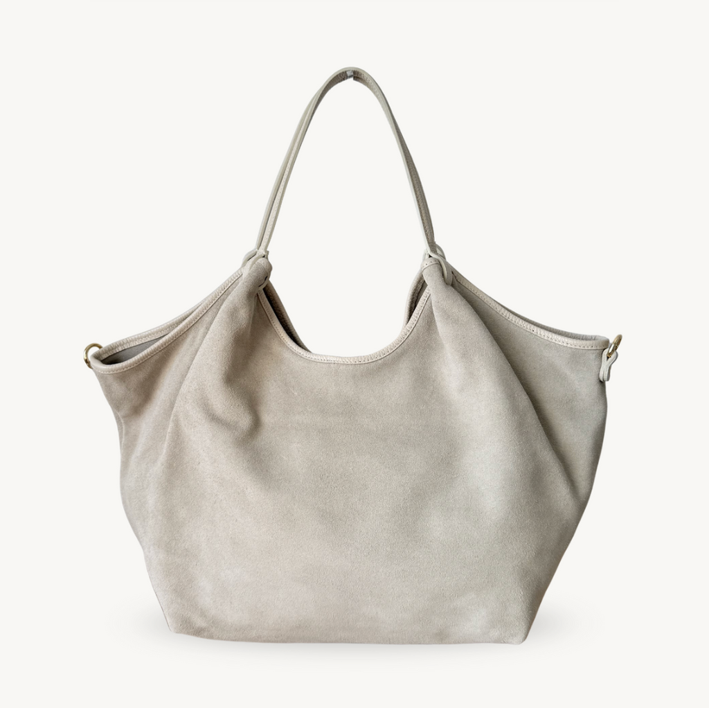 Sac cabas ivoire en daim made in Italy - Fiorella