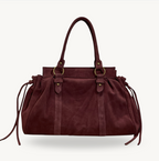 Sac a main en daim bordeaux ALAIA made in italy Fiorella
