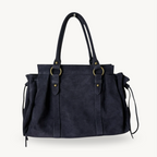 Sac a main en daim bleu marine ALAIA made in italy Fiorella