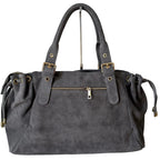 Sac bowling gris en daim made in italy - Fiorella