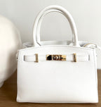 Sac à bandoulière blanc en cuir fabriqué en Italie - Fiorella