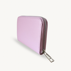 Porte-monnaie rose en cuir fabriqué en Italie - Fiorella