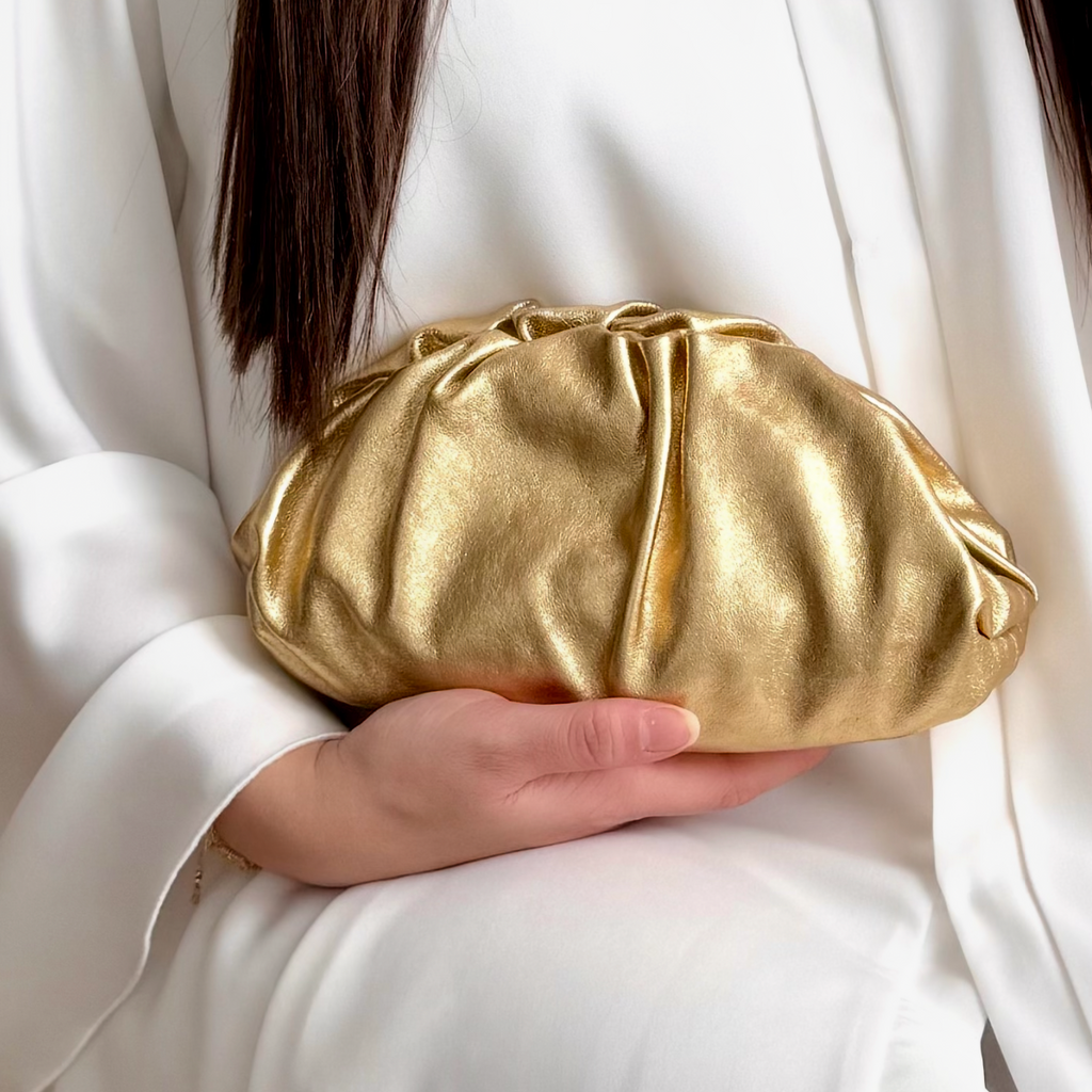 Pochette dorée femme made in italy - Fiorella