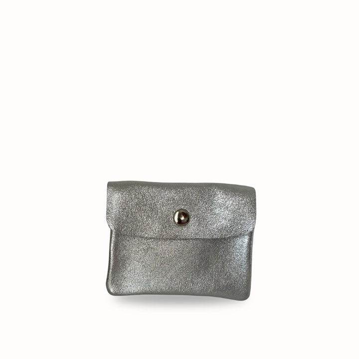Porte-monnaie en cuir, minimaliste et compact - Made in Italy
