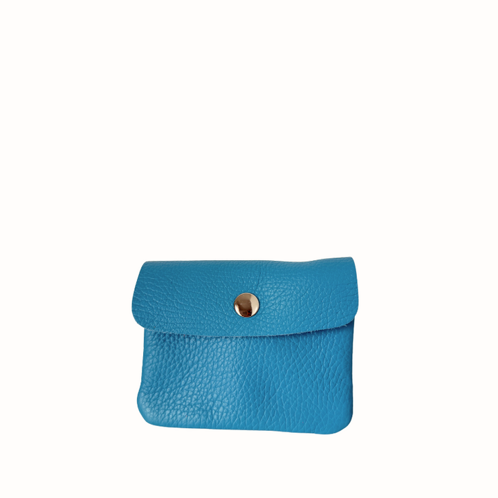 Porte-monnaie en cuir, minimaliste et compact - Made in Italy