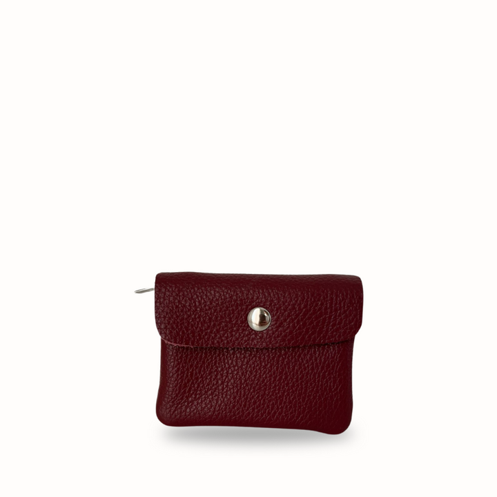 Porte-monnaie en cuir, minimaliste et compact - Made in Italy
