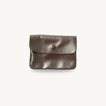 Porte-monnaie bronze en cuir fabriqué en Italie 