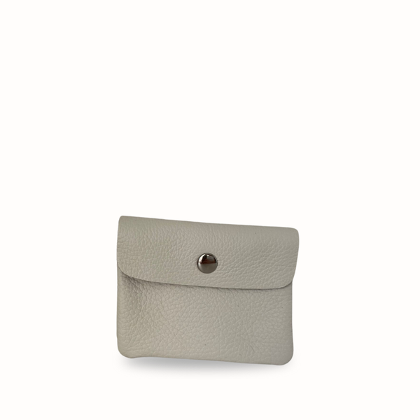 Porte-monnaie en cuir, minimaliste et compact - Made in Italy