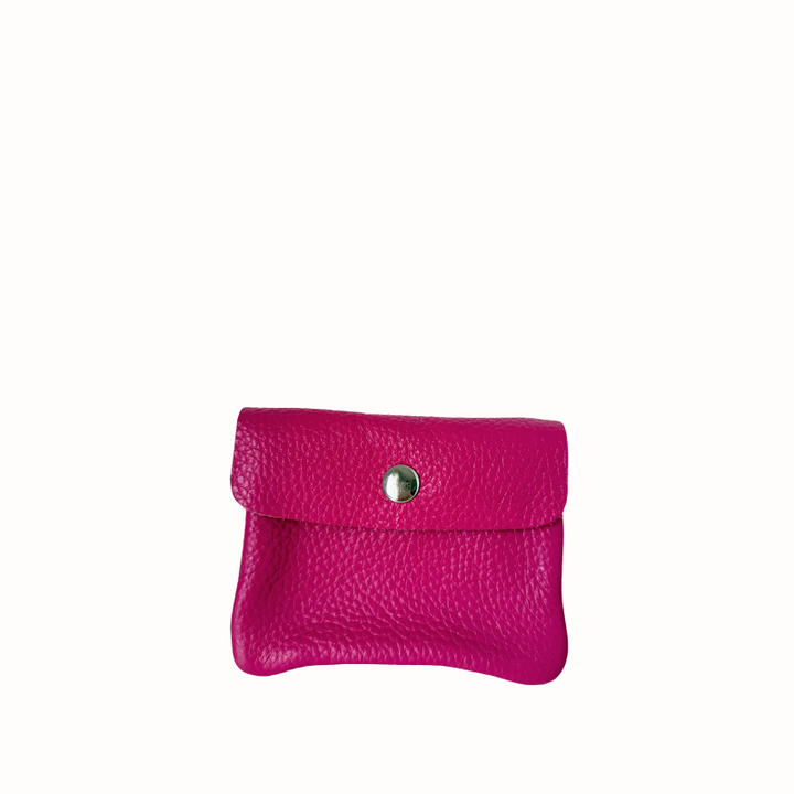 Porte-monnaie en cuir, minimaliste et compact - Made in Italy